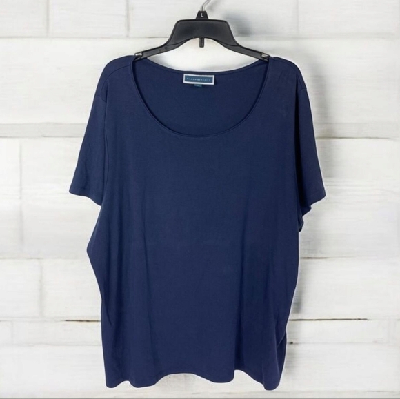 Karen Scott 100% cotton  short sleeves  top Size 3x - Picture 1 of 7